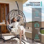 Dark Grey Egg Swing Chair with Stand
