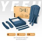 Navy Blue Adirondack Chairs Set of 4