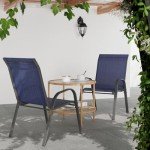 VONZOY Stackable Outdoor Dining Chairs Set of 4