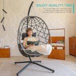 Dark Grey Egg Swing Chair with Stand