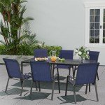 VONZOY Stackable Outdoor Dining Chairs Set of 4