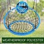 SereneLife Blue Hanging Web Chair Swing 35.5