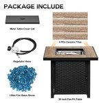 Bali Outdoors 30" Propane Gas Fire Pit Table