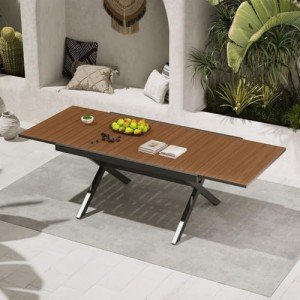Expandable Outdoor Dining Table for 6-10 People