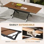 Expandable Outdoor Dining Table for 6-10 People