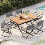 Expandable Outdoor Dining Table for 6-10 People