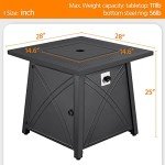 Yaheetech 28" 50,000 BTU Propane Fire Pit Table
