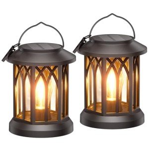 Bright Waterproof Solar Lanterns for Outdoor Decor - 2 Pack