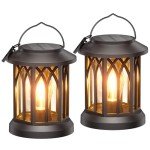 Bright Waterproof Solar Lanterns for Outdoor Decor - 2 Pack
