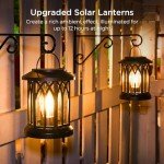 Bright Waterproof Solar Lanterns for Outdoor Decor - 2 Pack