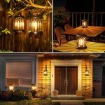Bright Waterproof Solar Lanterns for Outdoor Decor - 2 Pack