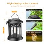 Bright Waterproof Solar Lanterns for Outdoor Decor - 2 Pack
