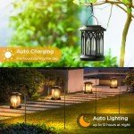 Bright Waterproof Solar Lanterns for Outdoor Decor - 2 Pack