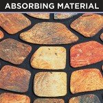 Artificial Grass Doormat with Rubber Stripes - Orange