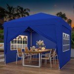 10x10 Waterproof Pop Up Canopy Tent with Walls