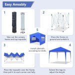 10x10 Waterproof Pop Up Canopy Tent with Walls
