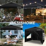 OASISHOME 10'x10' Instant Pop-up Gazebo Canopy