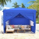 10x10 Waterproof Pop Up Canopy Tent with Walls