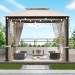 Sturdy 10x10 Outdoor Gazebo with Mosquito Netting