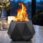 Ceramic Tabletop Fire Pit Bowl for Patios