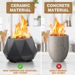 Ceramic Tabletop Fire Pit Bowl for Patios