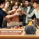 Ceramic Tabletop Fire Pit Bowl for Patios