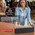 Portable Tabletop Fire Pit with Roasting Sticks