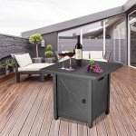 28" Xbeauty Propane Fire Pit Table for Outdoors