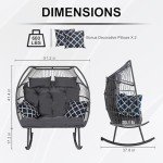 Sundale Double Egg Chair for Patio & Balcony