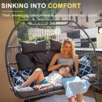 Sundale Double Egg Chair for Patio & Balcony