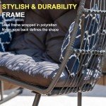 Sundale Double Egg Chair for Patio & Balcony