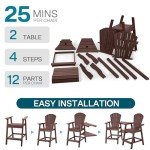 Navine Set of 2 Tall Adirondack Chairs