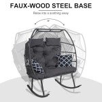 Sundale Double Egg Chair for Patio & Balcony