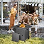 28" Xbeauty Propane Fire Pit Table for Outdoors