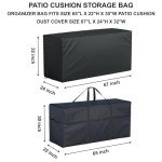 Extra Large Waterproof Patio Furniture Cushion Bag