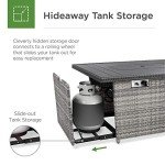 50,000 BTU Outdoor Wicker Fire Pit Table