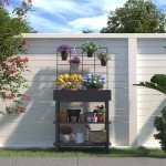 Elevated Planter Box with Trellis for Patio
