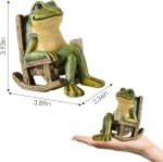 Solar Miniature Frog Garden Statue Decoration
