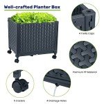 LINEX Raised Garden Bed with Trellis and Wheels