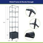 LINEX Raised Garden Bed with Trellis and Wheels