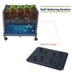 LINEX Raised Garden Bed with Trellis and Wheels