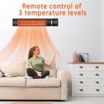 Electric Wall-Mounted Infrared Patio Heater 1500W