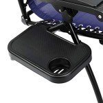 Blue Adjustable Zero Gravity Lounge Chair with Table