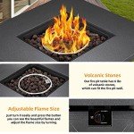 28" Xbeauty Propane Fire Pit Table for Outdoors