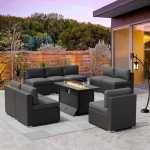 9-Piece Outdoor Wicker Patio Furniture Set