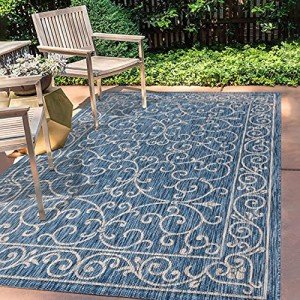 Charleston Vintage Filigree Indoor Outdoor Area Rug