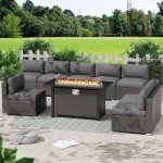 9-Piece Outdoor Wicker Patio Furniture Set