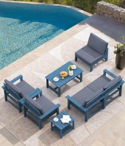 7-Piece Outdoor Patio Sectional Sofa Set