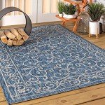 Charleston Vintage Filigree Indoor Outdoor Area Rug
