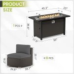 9-Piece Outdoor Wicker Patio Furniture Set